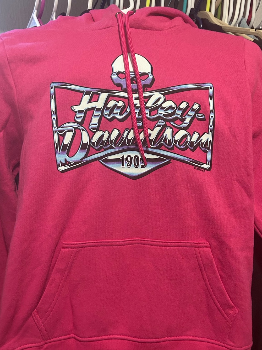 Harley-Davidson Hot Pink Hooded Sweatshirt with Logo